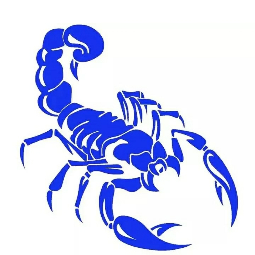 New Huge Blue Scorpion Sticker Wall Art
